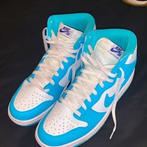 Nike Sb dunk high teal blue size 11